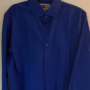 Express Royal Blue Men's Dress Shirt